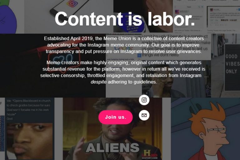 Creadores de memes arman un sindicato para defender sus trabajos en Instagram