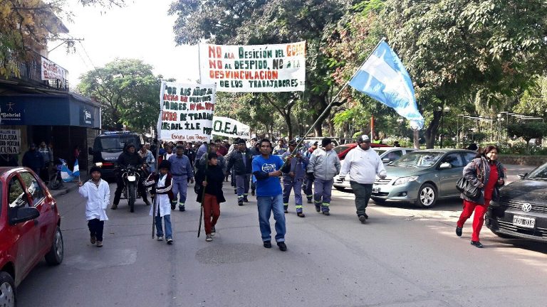 Obreros de La Esperanza movilizaron en Jujuy