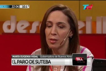 María Eugenia Vidal: «Se le descontará el día al docente que se pliegue al paro»